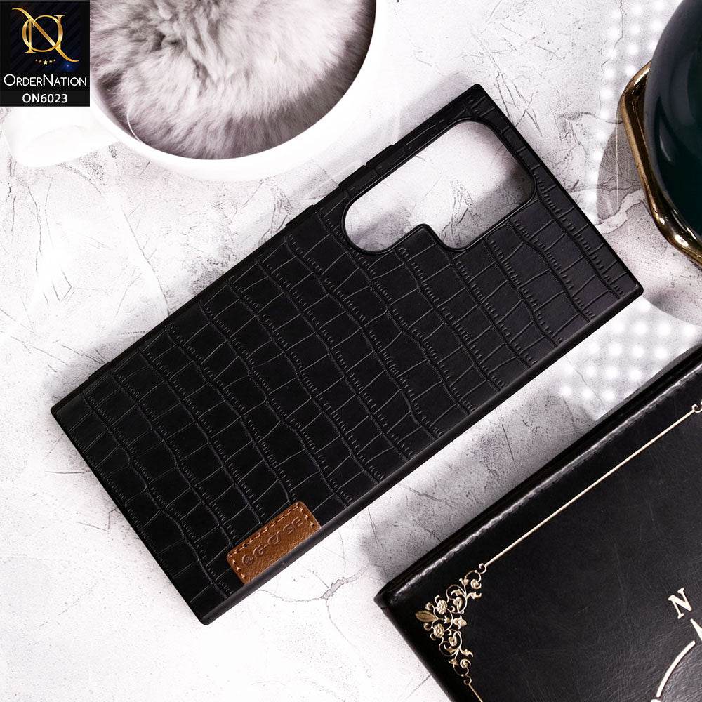 Samsung Galaxy S24 Ultra Cover - Design 1 - G-Case Dark Series Soft Borders Leather Protective Case