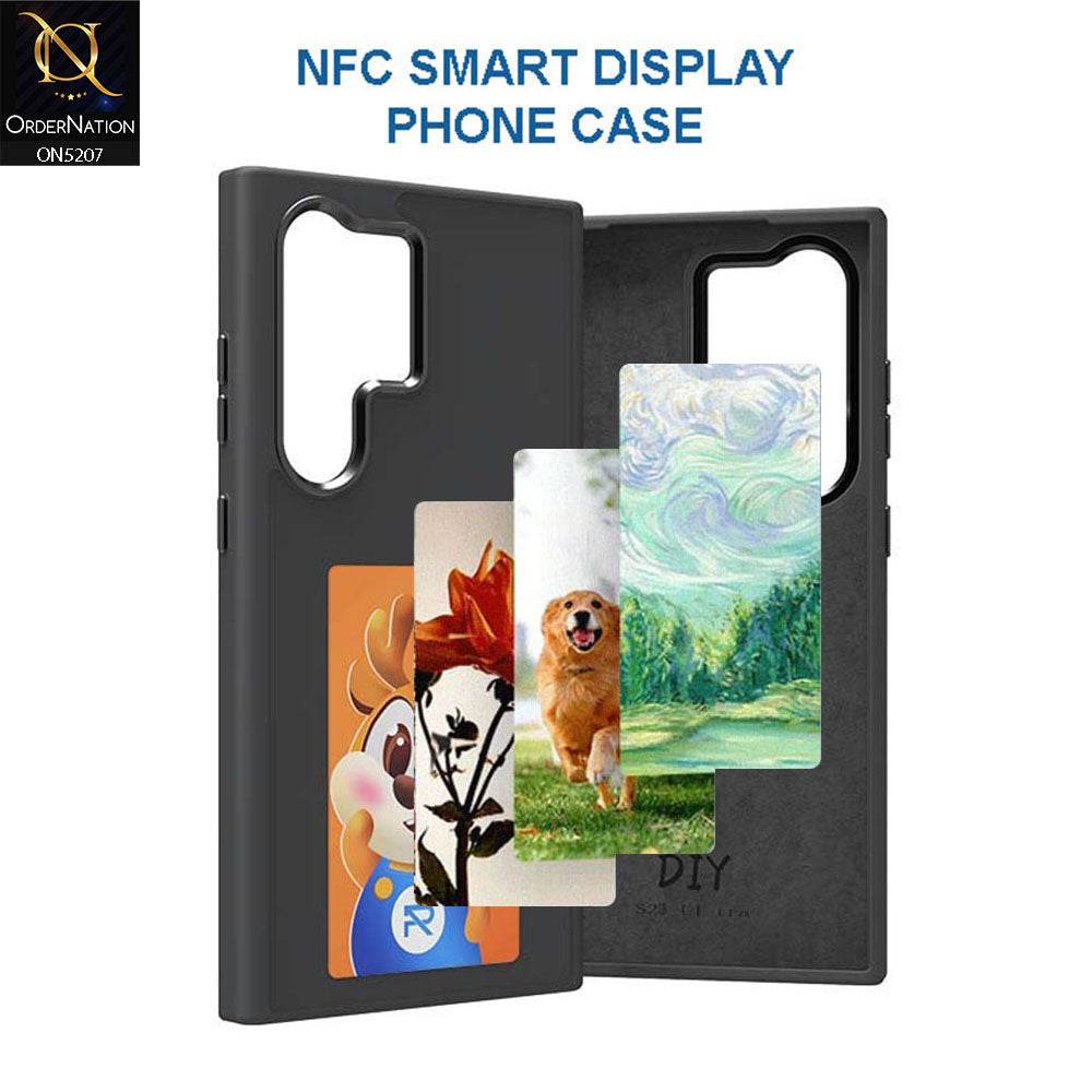 Samsung Galaxy S24 Ultra Cover - Black - New Tecnology Four-Color E-ink Screen NFC DIY Phone Case - Futurestore.pk