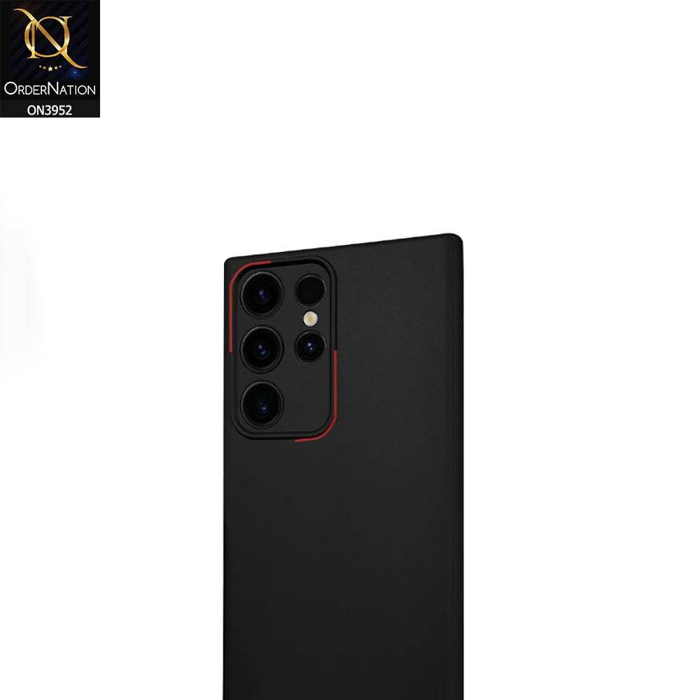 Samsung Galaxy S25 Ultra Cover - Black - KZ-DOO Q-Series Ultra Slim High Quality Soft Silicone Camera Protection Case