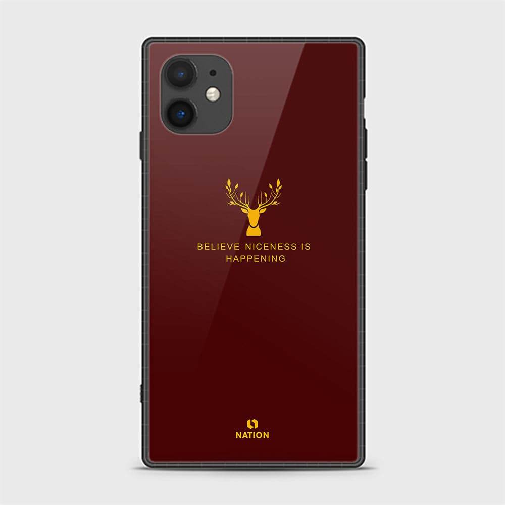 iPhone 11 Cover - Nice Series - HQ Ultra Shine Premium Infinity Glass Soft Silicon Borders Casee Design3