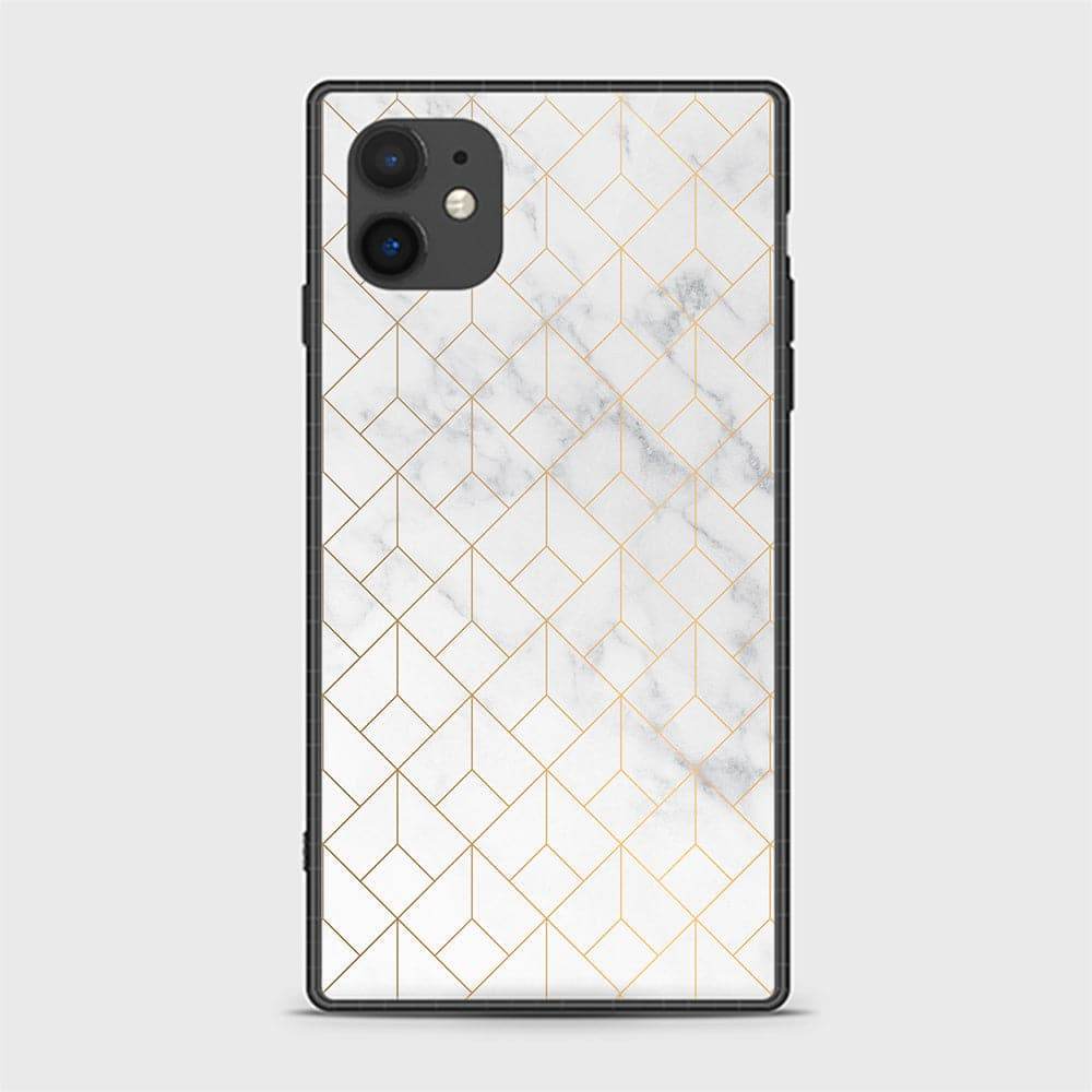 iPhone 11 Cover - White Marble Series 2 - HQ Ultra Shine Premium Infinity Glass Soft Silicon Borders Casee (Fast Delivery) Design1