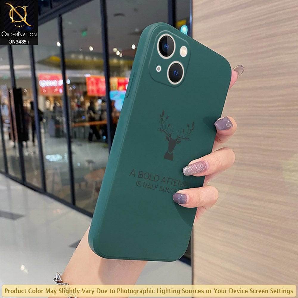 iPhone 13 Cover - ONation Bold Series - HQ Liquid Silicone Elegant Colors Camera Protection Soft Case - Futurestore.pk