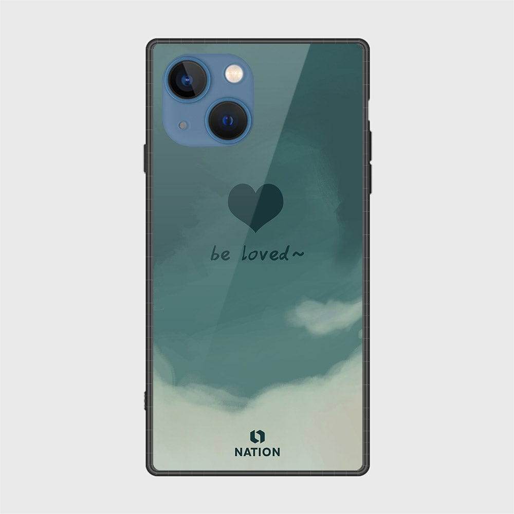 iPhone 13 Cover- Onation Heart Series - HQ Ultra Shine Premium Infinity Glass Soft Silicon Borders Case Design3
