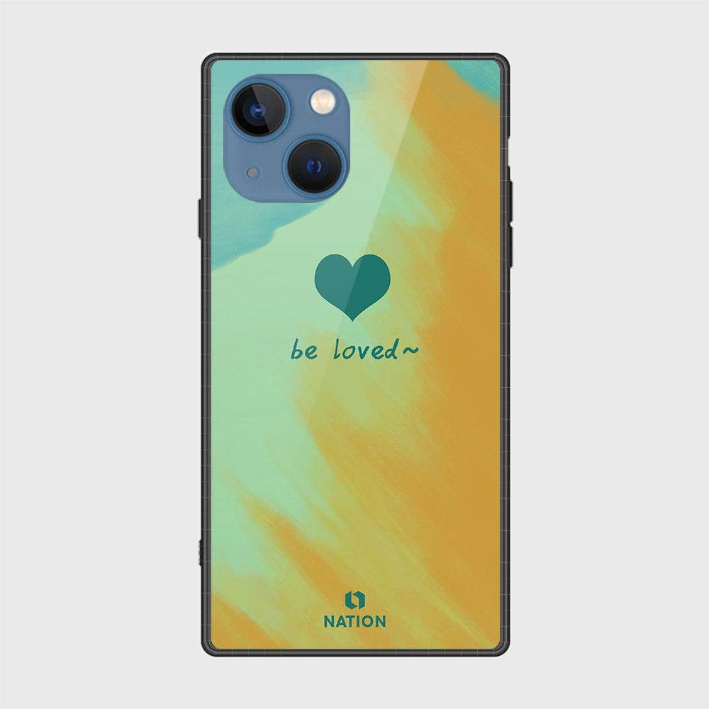 iPhone 13 Cover- Onation Heart Series - HQ Ultra Shine Premium Infinity Glass Soft Silicon Borders Case Design4