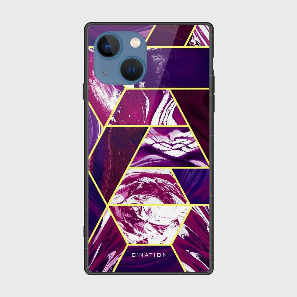 iPhone 13 Cover - O'Nation Shades of Marble Series - HQ Ultra Shine Premium Infinity Glass Soft Silicon Borders Case Design3