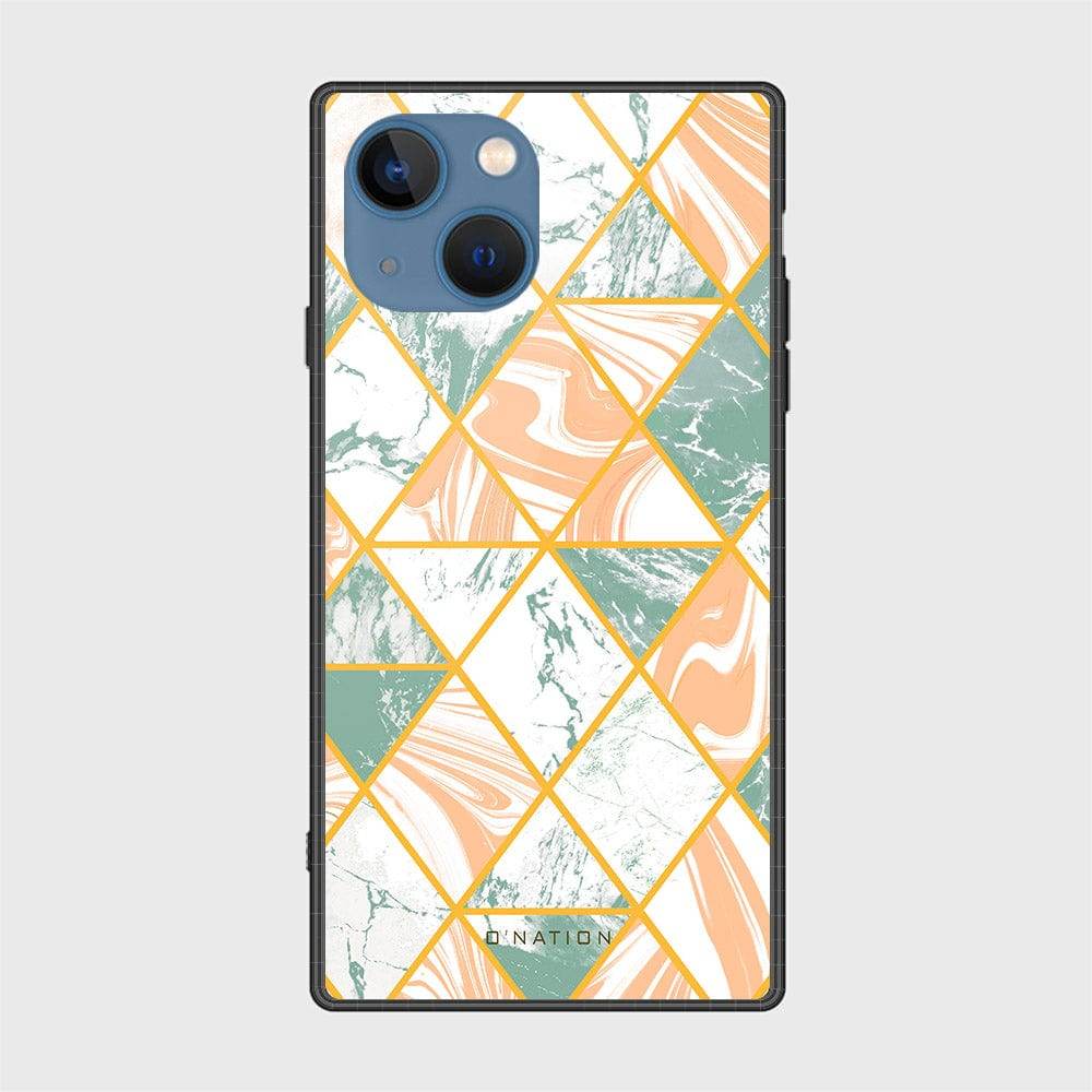 iPhone 13 Cover - O'Nation Shades of Marble Series - HQ Ultra Shine Premium Infinity Glass Soft Silicon Borders Case Design4