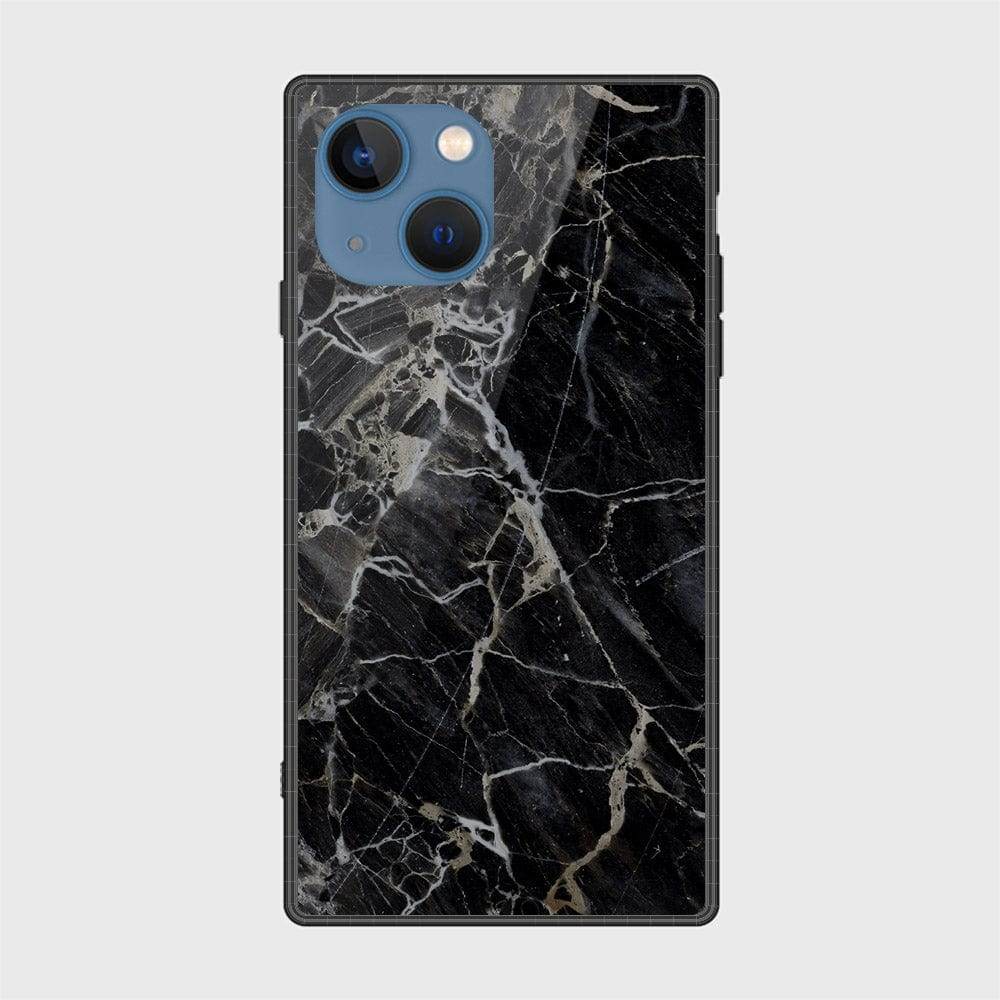 iPhone 13 Cover- Black Marble Series - HQ Ultra Shine Premium Infinity Glass Soft Silicon Borders Case - Futurestore.pk