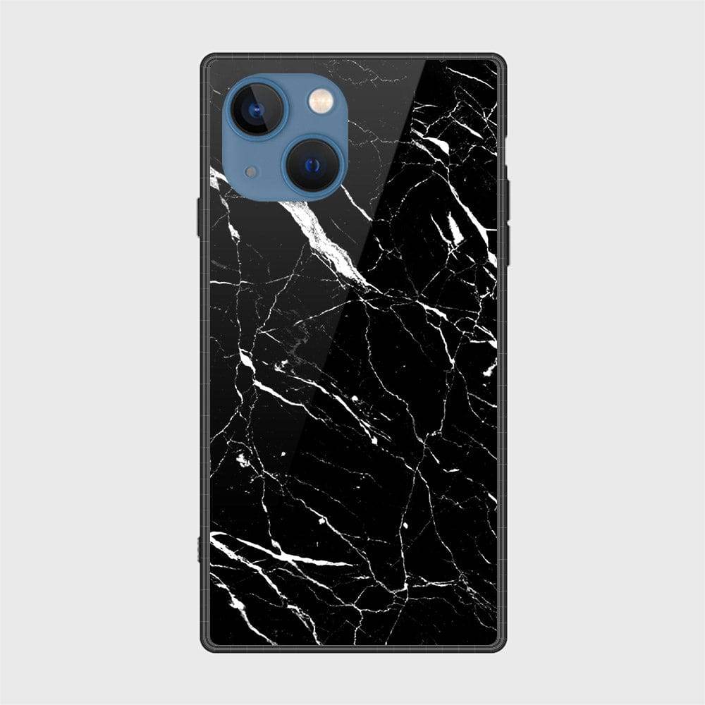 iPhone 13 Cover- Black Marble Series - HQ Ultra Shine Premium Infinity Glass Soft Silicon Borders Case - Futurestore.pk