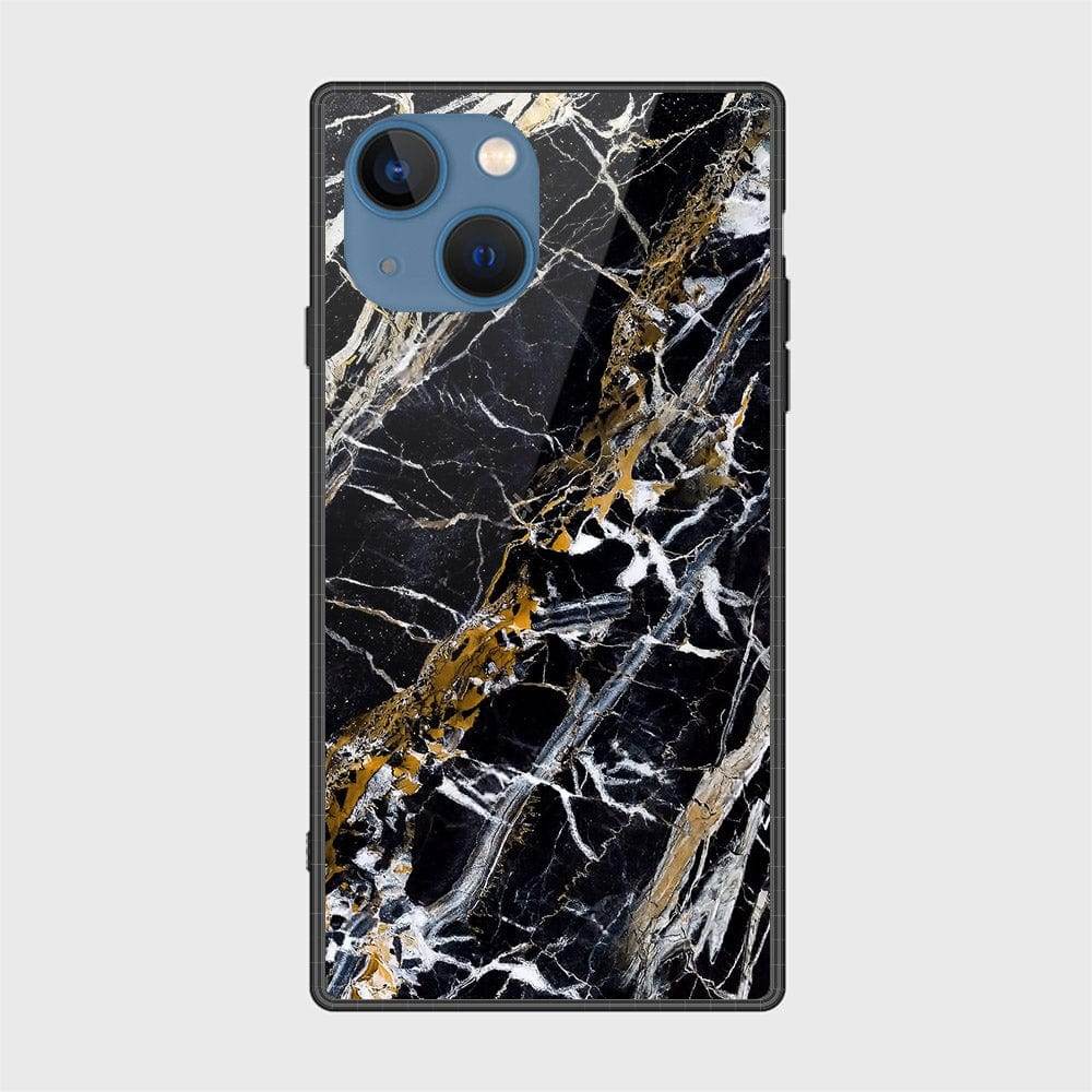iPhone 13 Cover- Black Marble Series - HQ Ultra Shine Premium Infinity Glass Soft Silicon Borders Case - Futurestore.pk