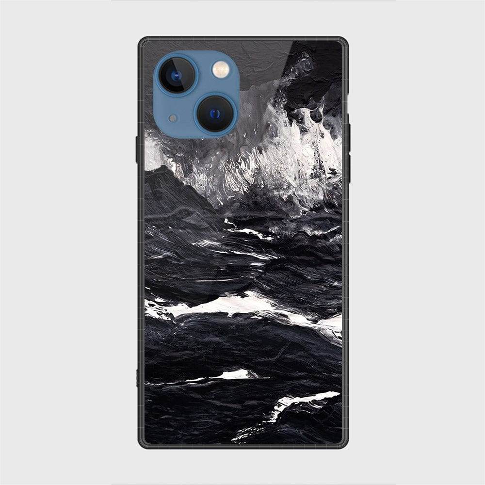 iPhone 13 Cover- Black Marble Series - HQ Ultra Shine Premium Infinity Glass Soft Silicon Borders Case - Futurestore.pk