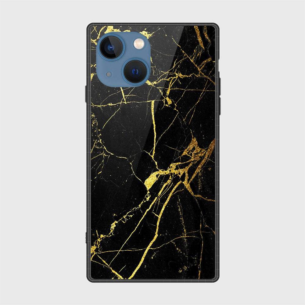 iPhone 13 Cover- Black Marble Series - HQ Ultra Shine Premium Infinity Glass Soft Silicon Borders Case - Futurestore.pk