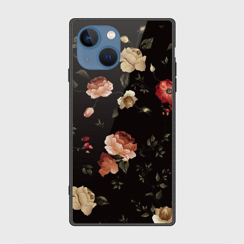 iPhone 13 Cover- Floral Series 2 - HQ Ultra Shine Premium Infinity Glass Soft Silicon Borders Case Design4